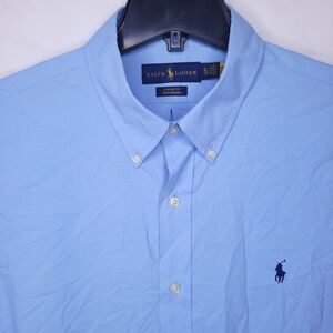 Ralph Lauren Shirt Mens XL Light Blue Pony Classic Fit Performance